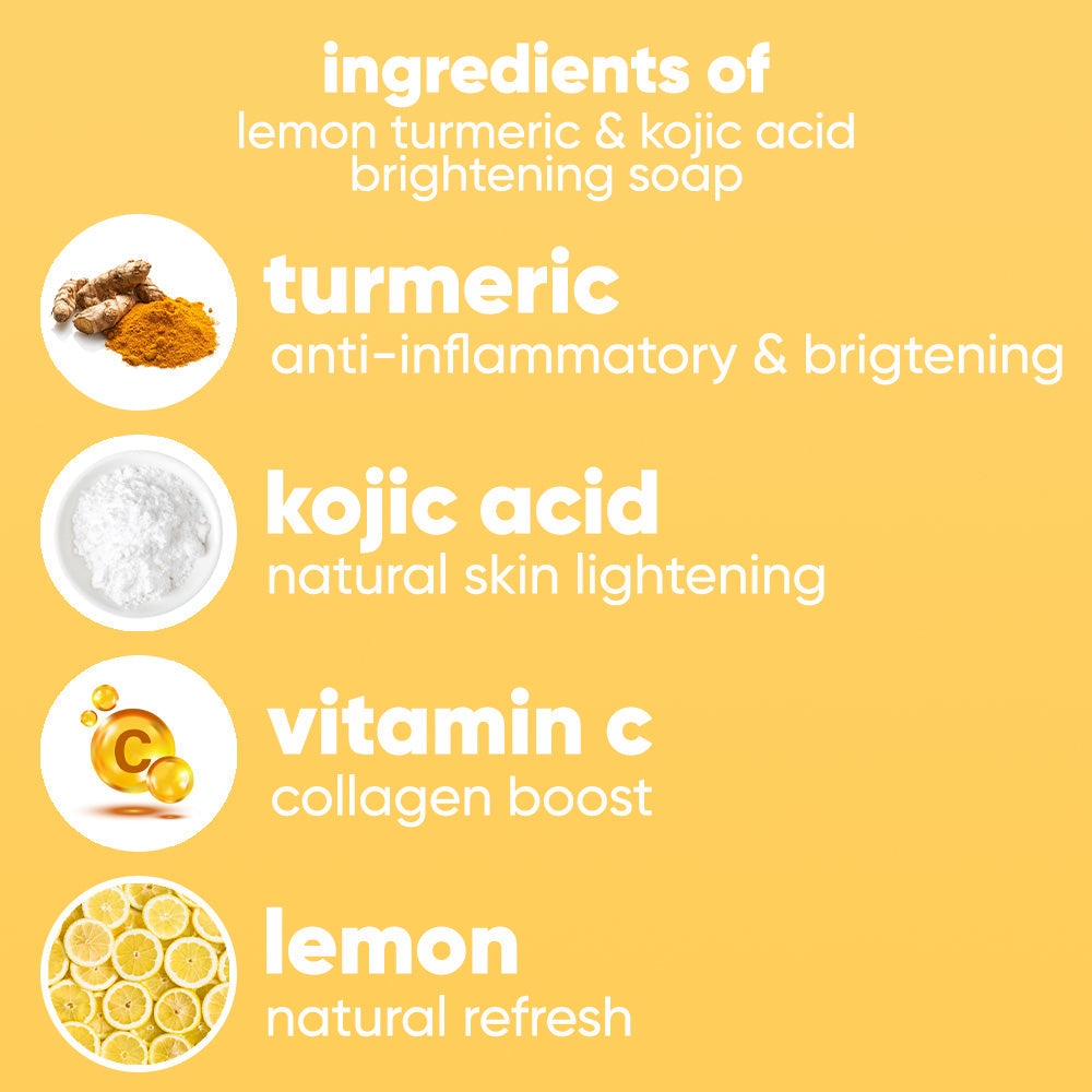 the lemon turmeric & kojic acid brightening soap