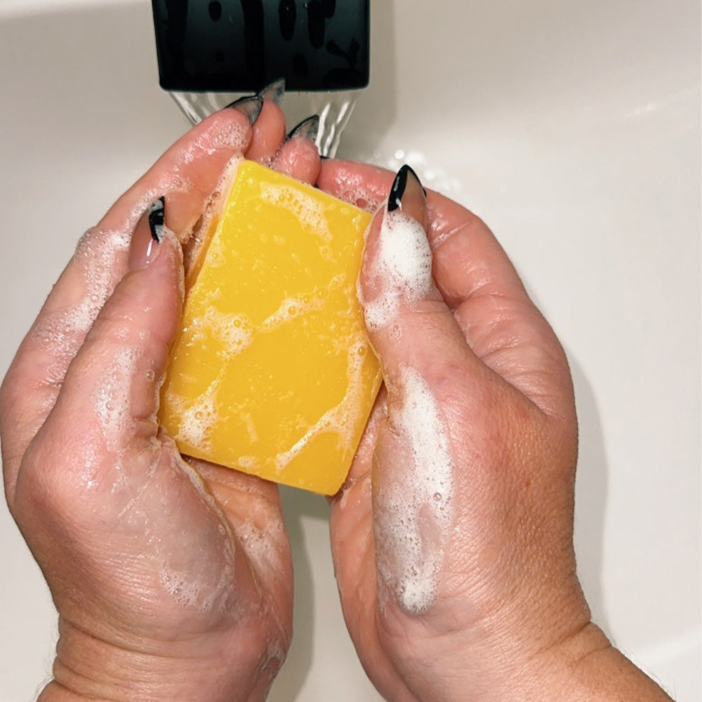the lemon turmeric & kojic acid brightening soap